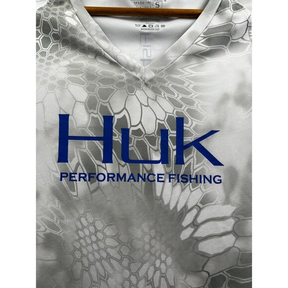 Huk Women's Kryptek Icon Performance Fishing Shirt‎ Blue Camo Long Sleeve Sz S - Picture 3 of 4